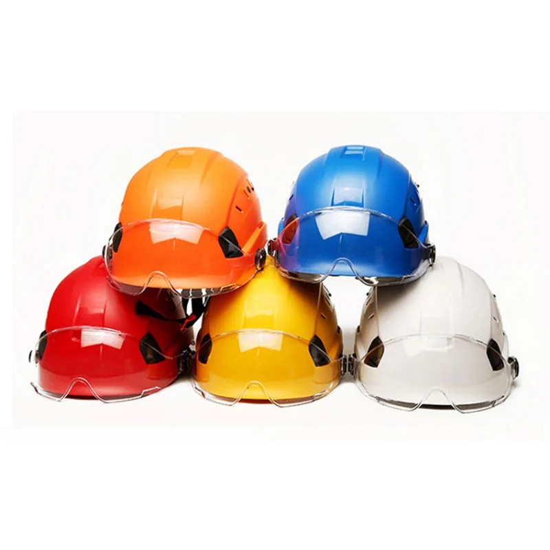 CE Working Climbing Riding ABS Protective Helmets Work Cap Safety Helmet With Goggles Construction Hard Hat Work Safety Helmet