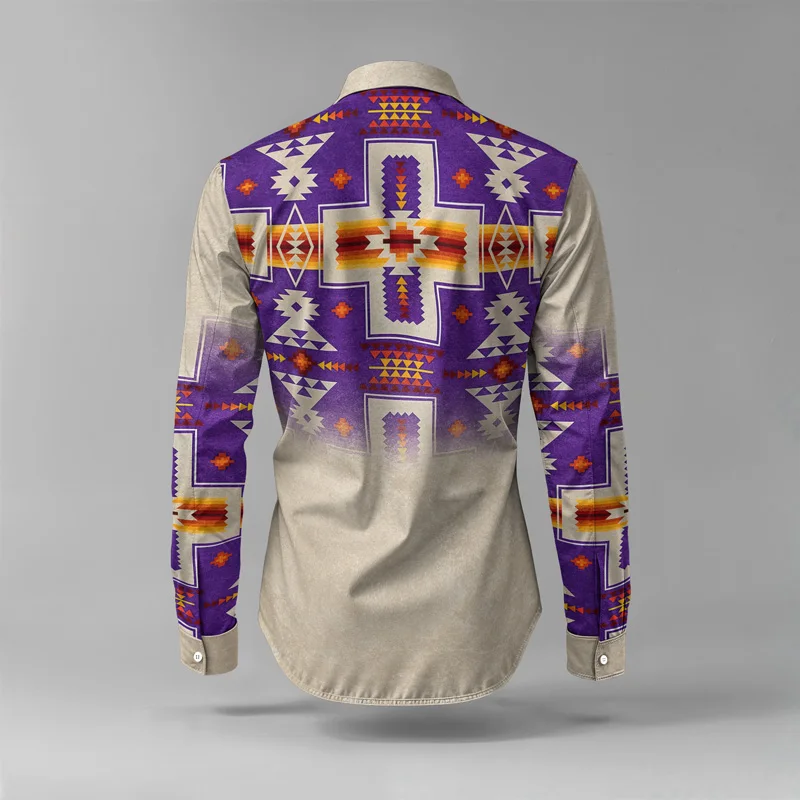 2025 Spring/Summer Fashion Men's Set Printed Simple Long Sleeve Suit Slim Fit Breathable Cotton Blended Casual Wear Resistant Fa_voghion.com