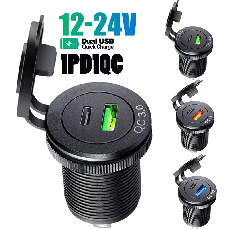Usb caravan socket USB Outlet Charger 36W USBC PD3.0 & 18W QC3.0 Multi