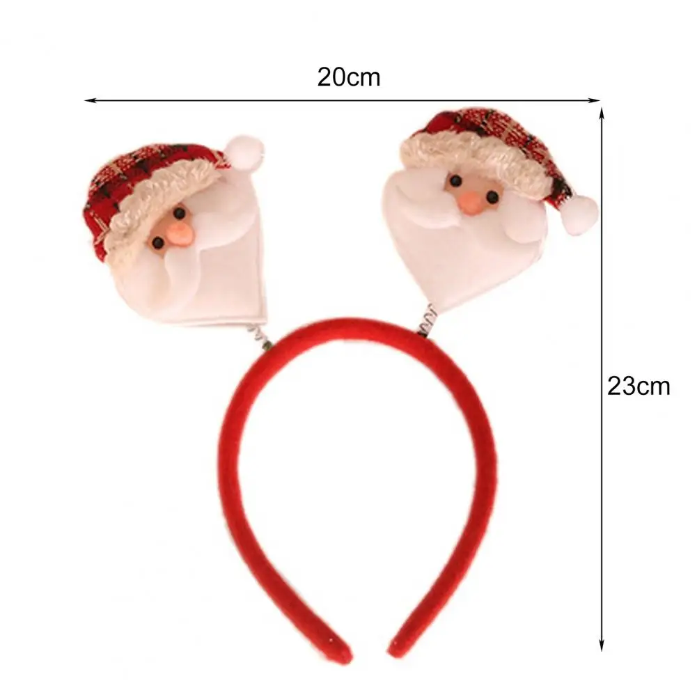 Christmas Headband Santa Claus Reindeer Snowman Bear Plaid Holiday Decoration Adults Kids Cute Xmas Hair Band Party Props