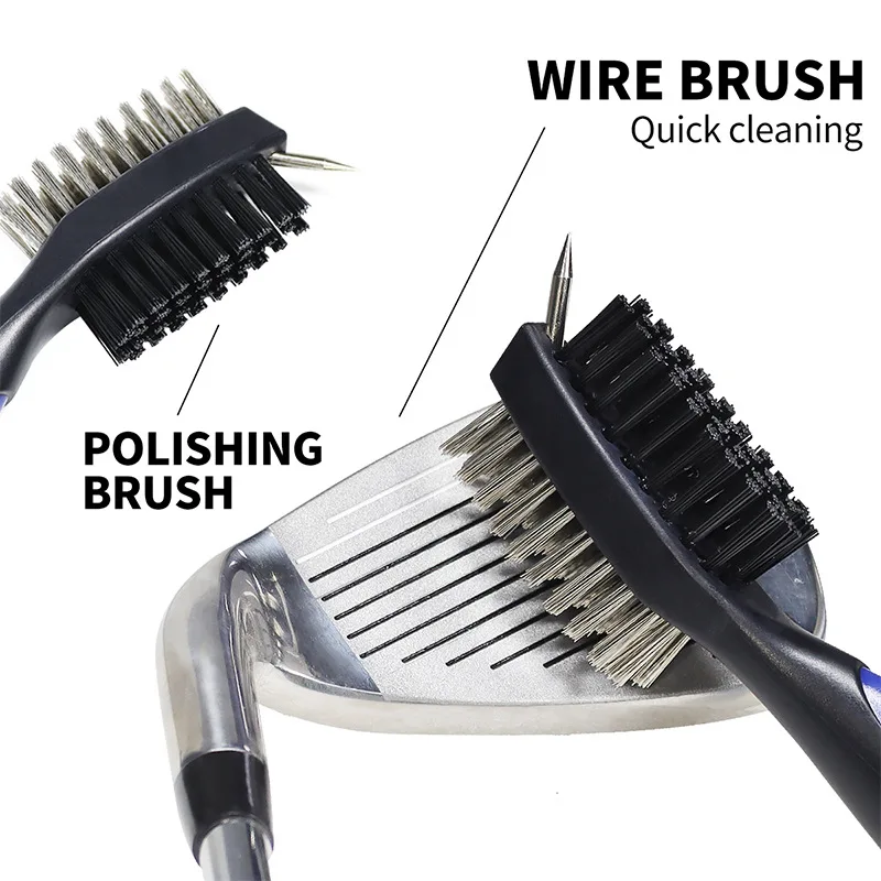 ABS Golf Club Heads Double Sided Brush Cleaning Brush Portable Golf Cleaning Products