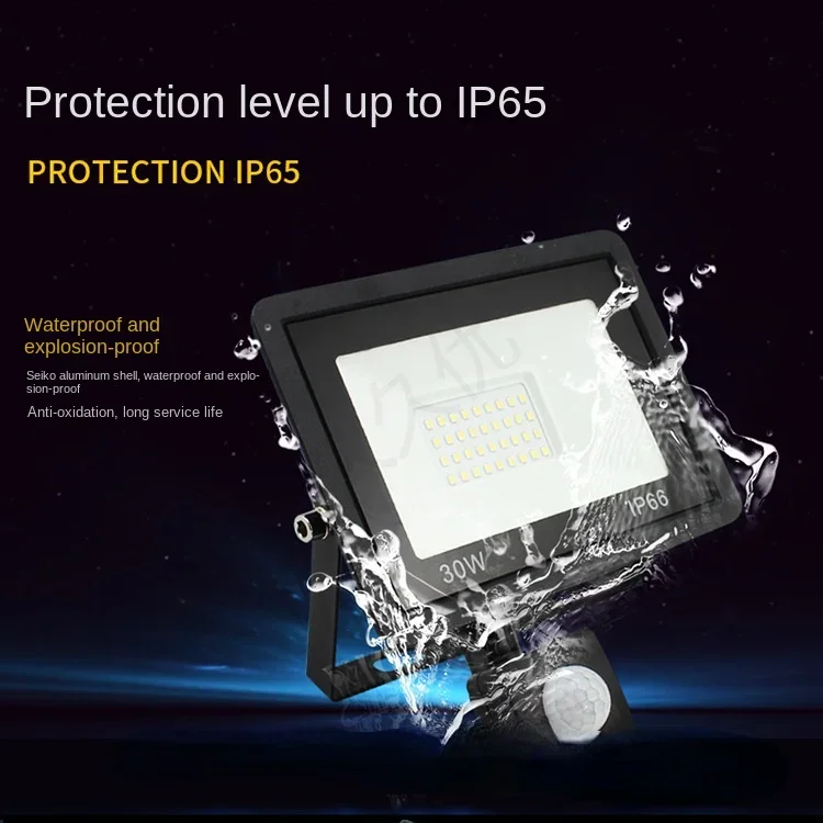 Motion Sensor LED Flood Light 50W 30W 10W AC 220V Waterproof IP65 Reflector Floodlight Lamp foco Led Exterior Spot Outdoor Light
