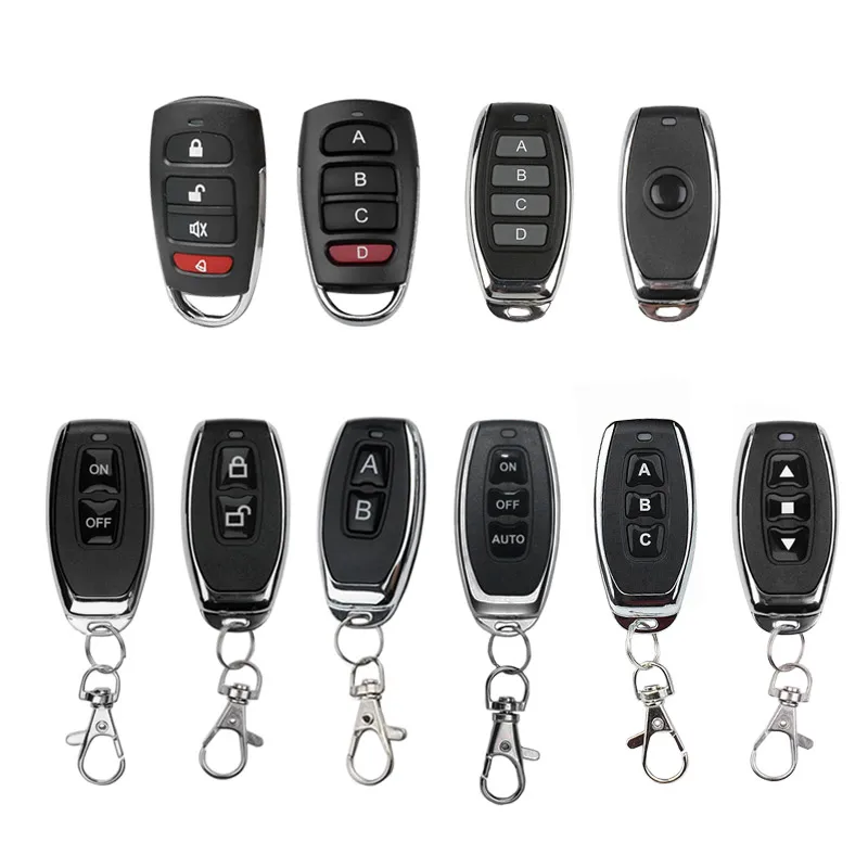 Wireless Remote Control Switch 1/2/3/4Key Garage Door EV1527 Learning Code DC 6V Universal Auto Car Alarm System 315MHZ/433MHZ