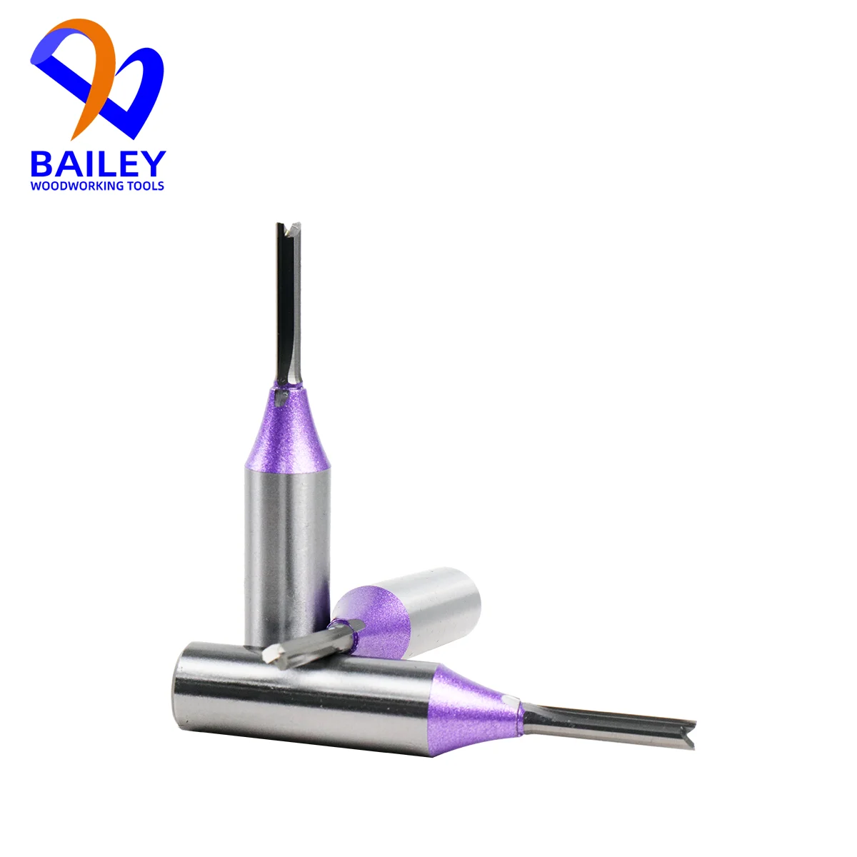 베일리 5PCS 4/4.5mm 생크 스트레이트 비트 초경 커터 CNC 밀링 도구 조각 비트 밀링 커터 목공 도구