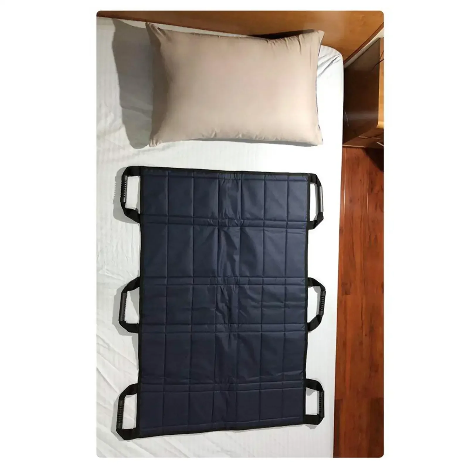 Positioning Bed Pad with Reinforced Handles Patient Sheet Multipurpose Transfer Board for Transferring Lifting Bed Pad Dark Blue,elderly transfer board