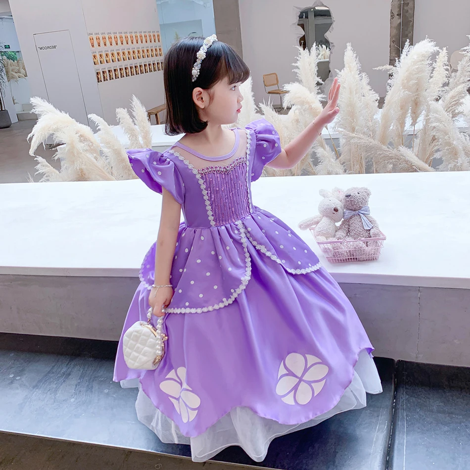 Sofia vestido da criança menina halloween sophia cosplay festa meninas  princesa traje criança crianças carnaval festa de aniversário vestidos  extravagantes - AliExpress