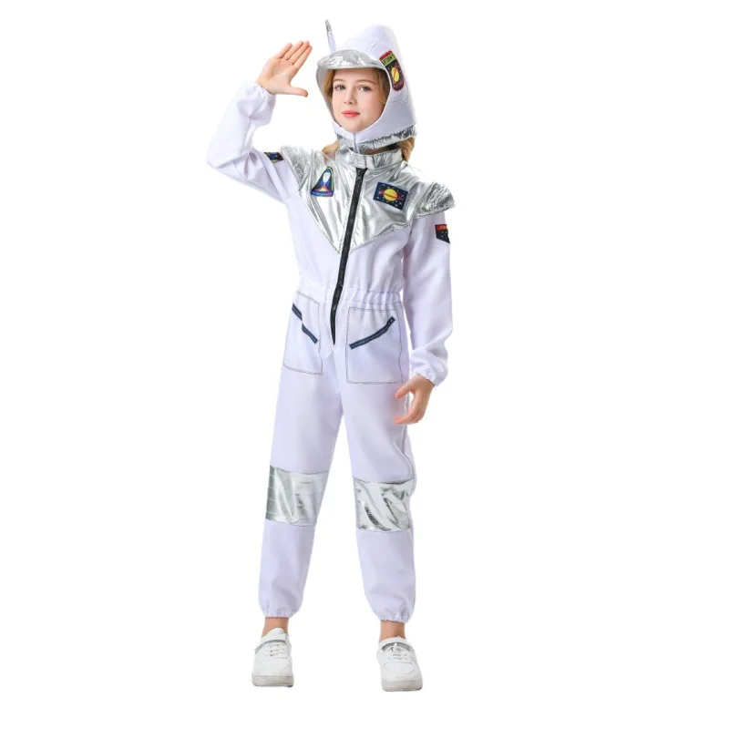 

Deluxe Boys Girls White Space Astronaut Costume Suitable For Book Week Halloween Carnival Out Space Themed Party Kids Costumes