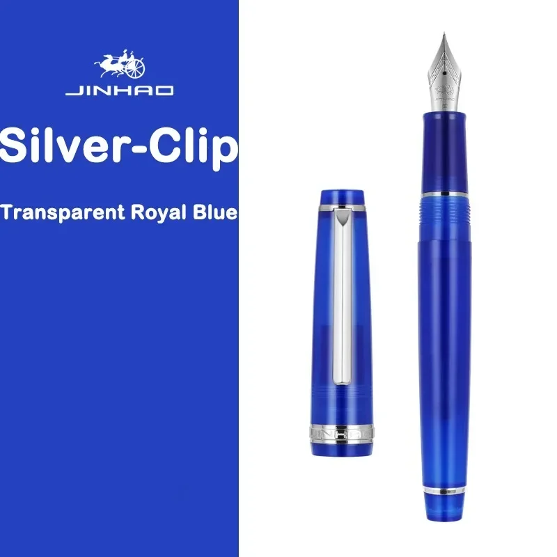 Elegant Silver Clip Luxury Fountain Pen with Extra Fine Nib – Premium Writing Instrument for Office & School Supplies