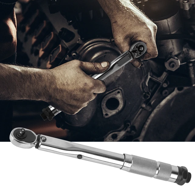 Herramienta de desmontaje de motocicleta y coche, llave dinamométrica  profesional ajustable de 1/4 pulgadas, adaptador