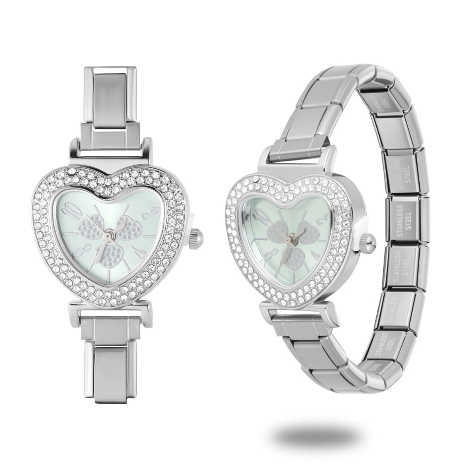Zircon Watch High Quality Stainless Steel Watch Women Mens 9MM