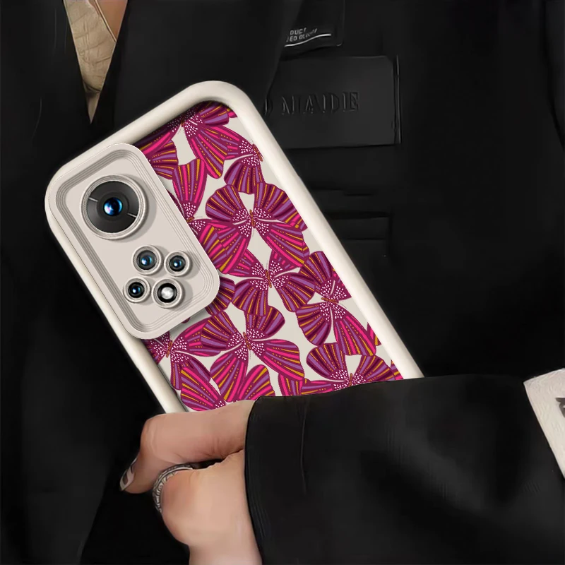 Silicone Matte Phone Case with Fashion Bow Knot Pattern - Soft s Cover
