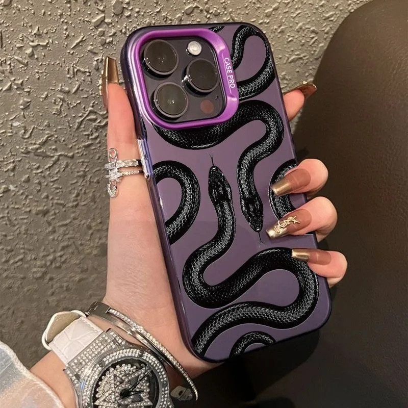 Custodia Nera Kingsnake Per Xiaomi 14 Pro Xiaomi 13 Ultra Pro 13T Pro Xiaomi 12T 12 12X 12S Ultra Laser Soft Cover Ins