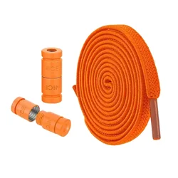 Vibrant No - Tie Elastic Shoelaces (Orange)
