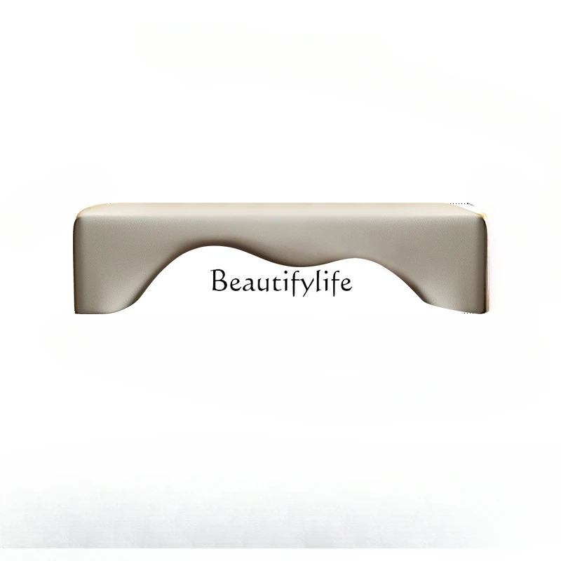 

High-Grade Italian-Style Light Luxury Bedroom Genuine Leather Bed End Stool Living Room Shoes Changing Bench Sofa Home