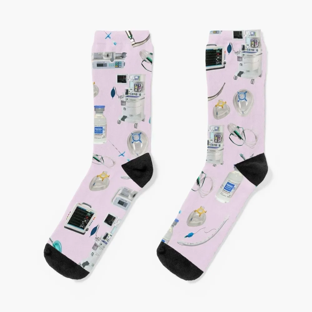 

Tools of the Trade PALE PINK Anesthesia / Anaesthesia Socks warm winter christmas gift Soccer Men's Socks Luxury Women's