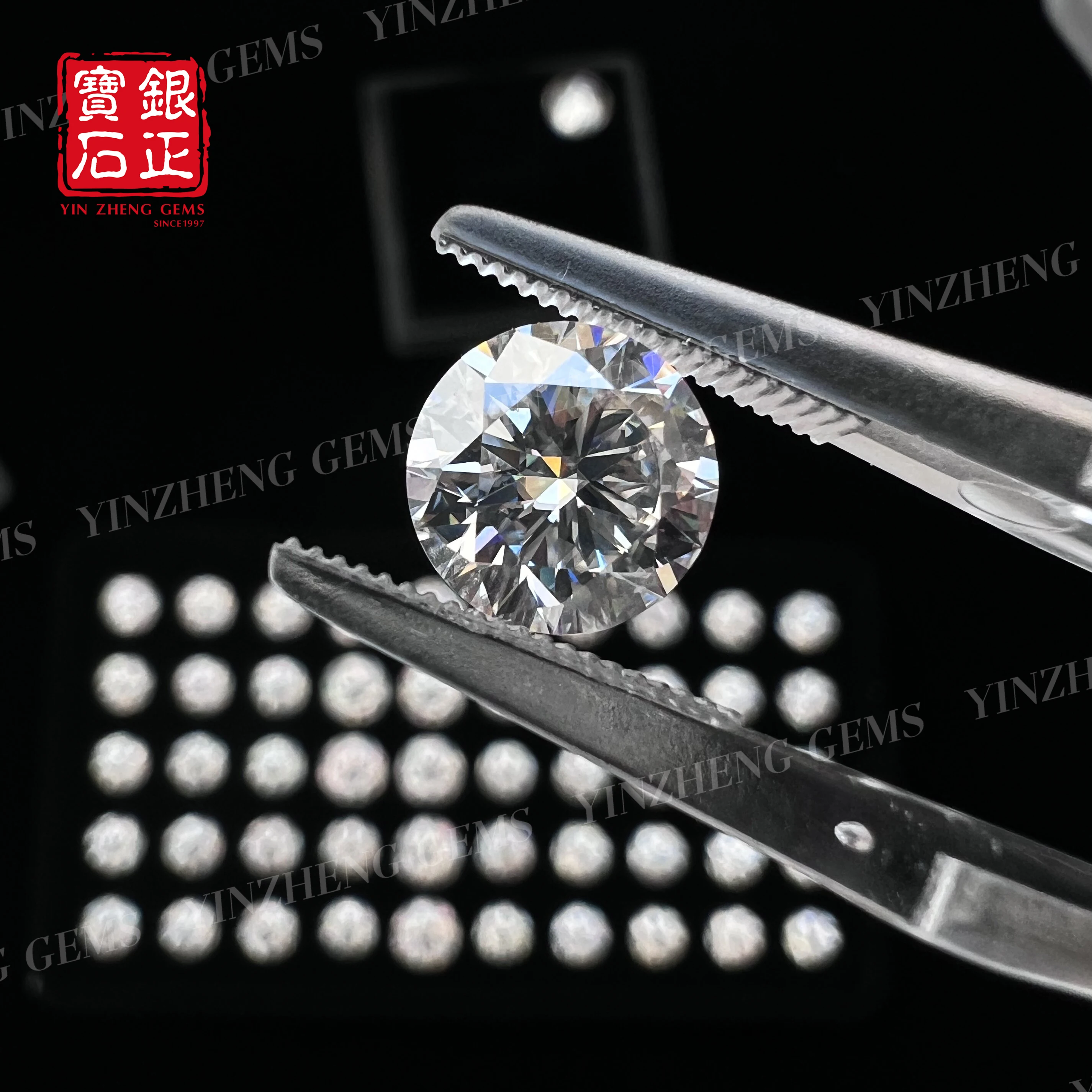 YinZheng 6A Grade Round D Color Moissanite 3.0-10.0MM Moissanita Pass Diamond Tester With GRA Certificate Loose Moissanite Stone