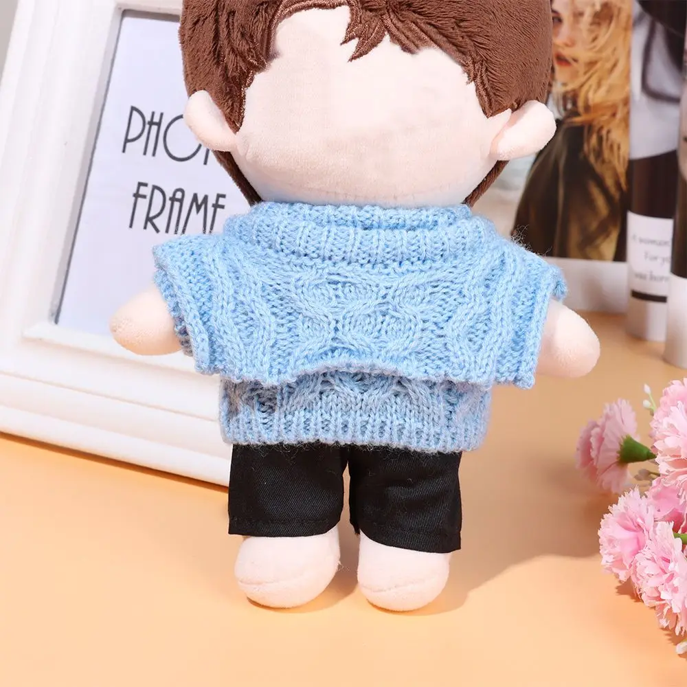아이돌 인형 선물용 세트 액세서리, 니트 스웨터, 바지 세트, 인형 재킷, 조끼, 반바지, 20cm