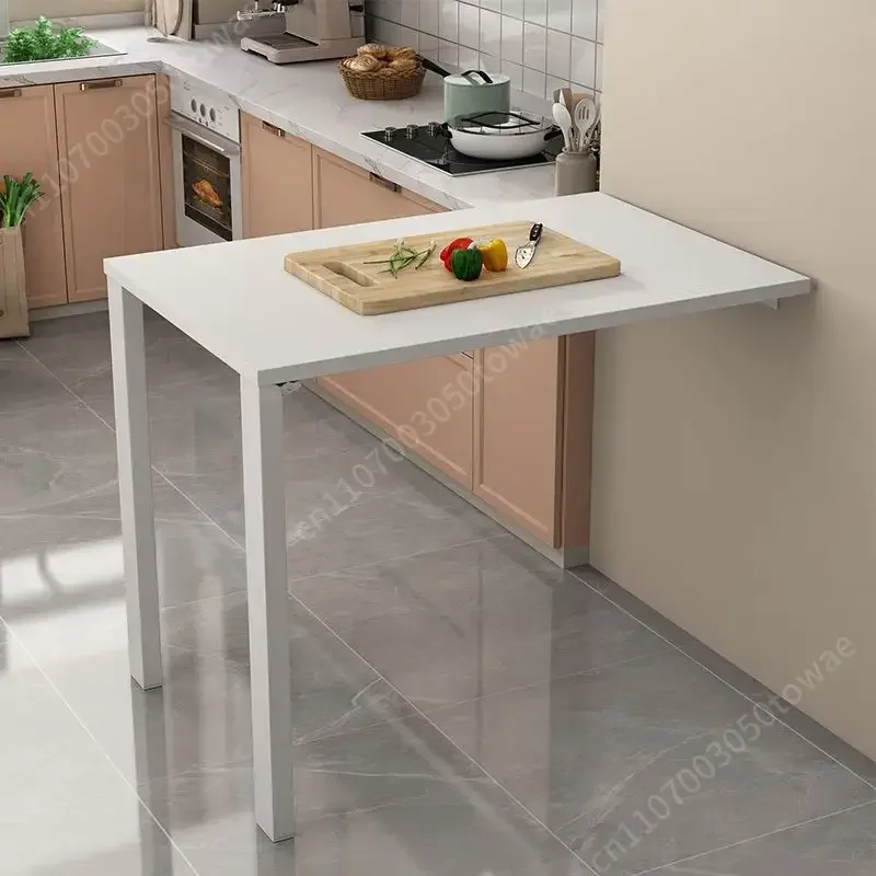 Wall Mounted Folding Drop Leaf Table, Space Saving Foldable Kitchen Dining Table, Small Space Wall Desk for Nook Balcony