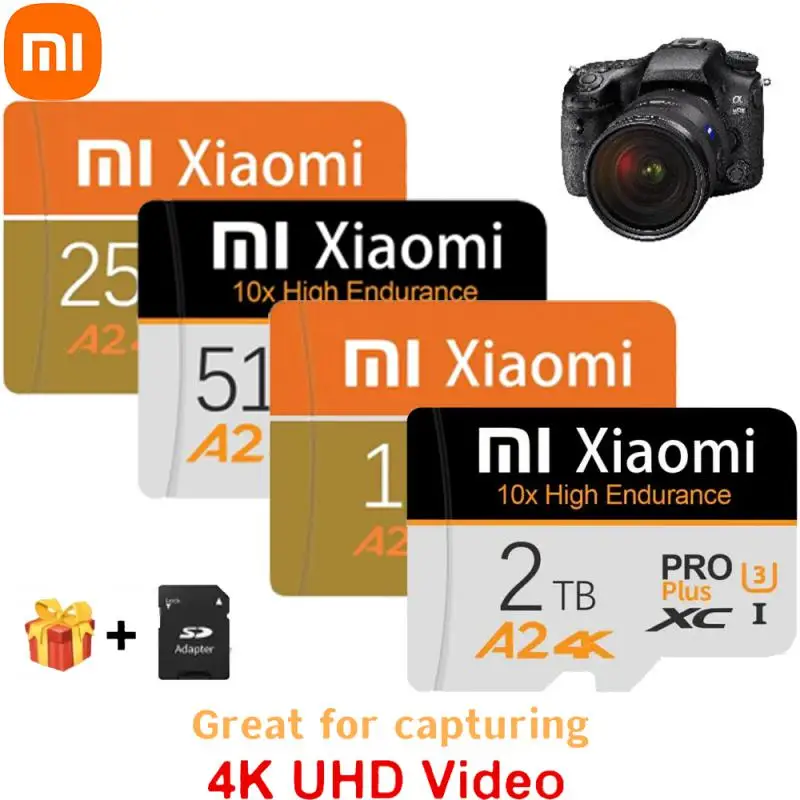Xiaomi Scheda Sd Originale 2Tb 128Gb 256Gb 512Gb Scheda Di Memoria Sd Scheda Video Ad Alta Velocità Class10 A2 Scheda Di Memoria Per Telefono