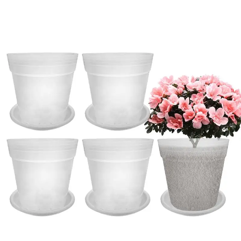 

Clear Plant Pots Seedling Starter Pot With Drainage Holes 5PCS Flower Pots Nursery Pots Plant Pot For Cactus Flowers Succulent