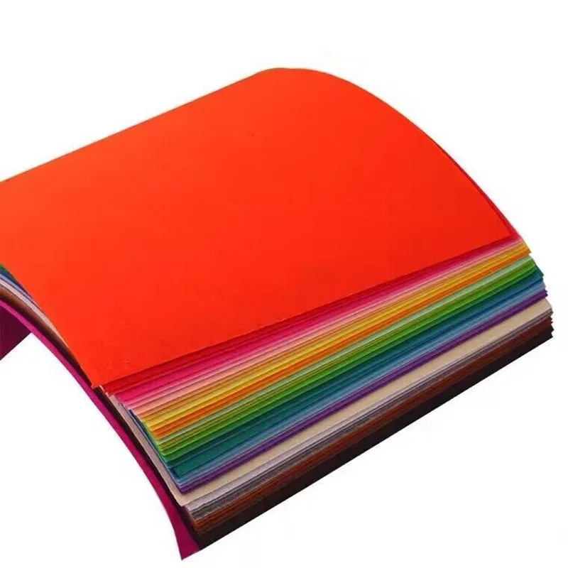 40Pcs 6x6" Felt Fabric Sheet 15*15cm Nonwoven Fabric Assorted Color Felt Cloth Sewing Material For DIY Patchwork Handicrafts Toy