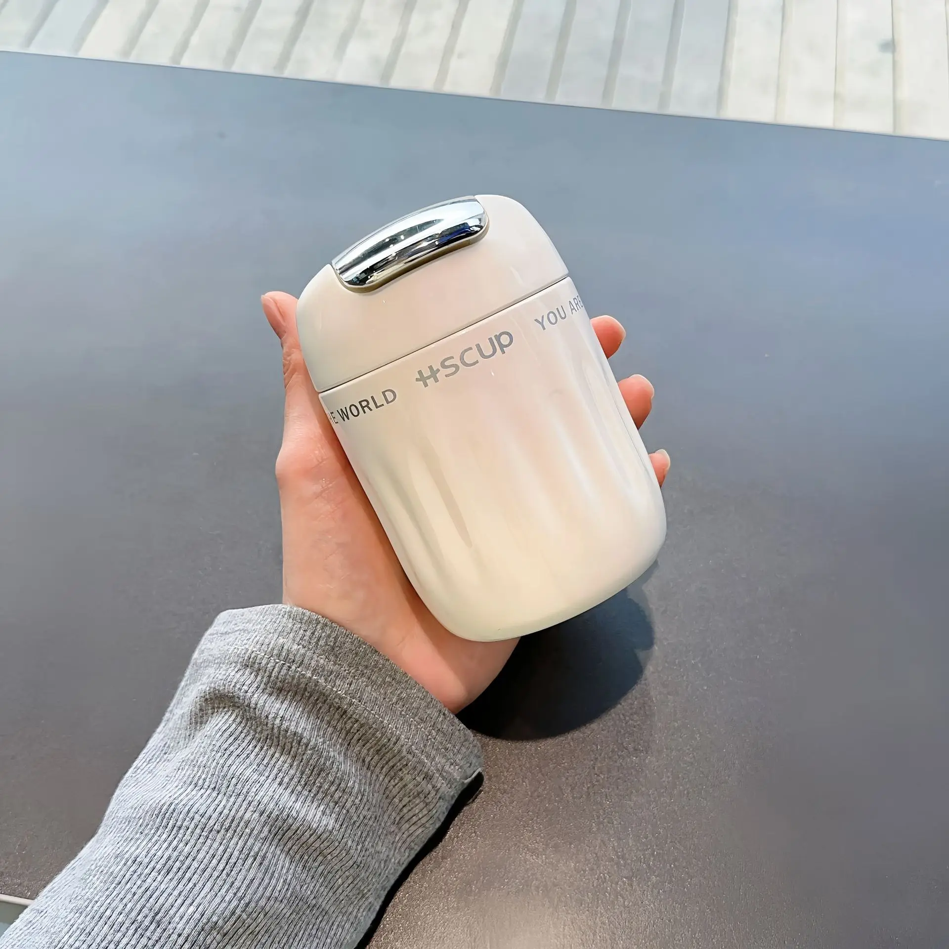 Insulated Coffee Tumbler with Built-in Tea Strainer - Leakproof & Portable Mini Thermos
