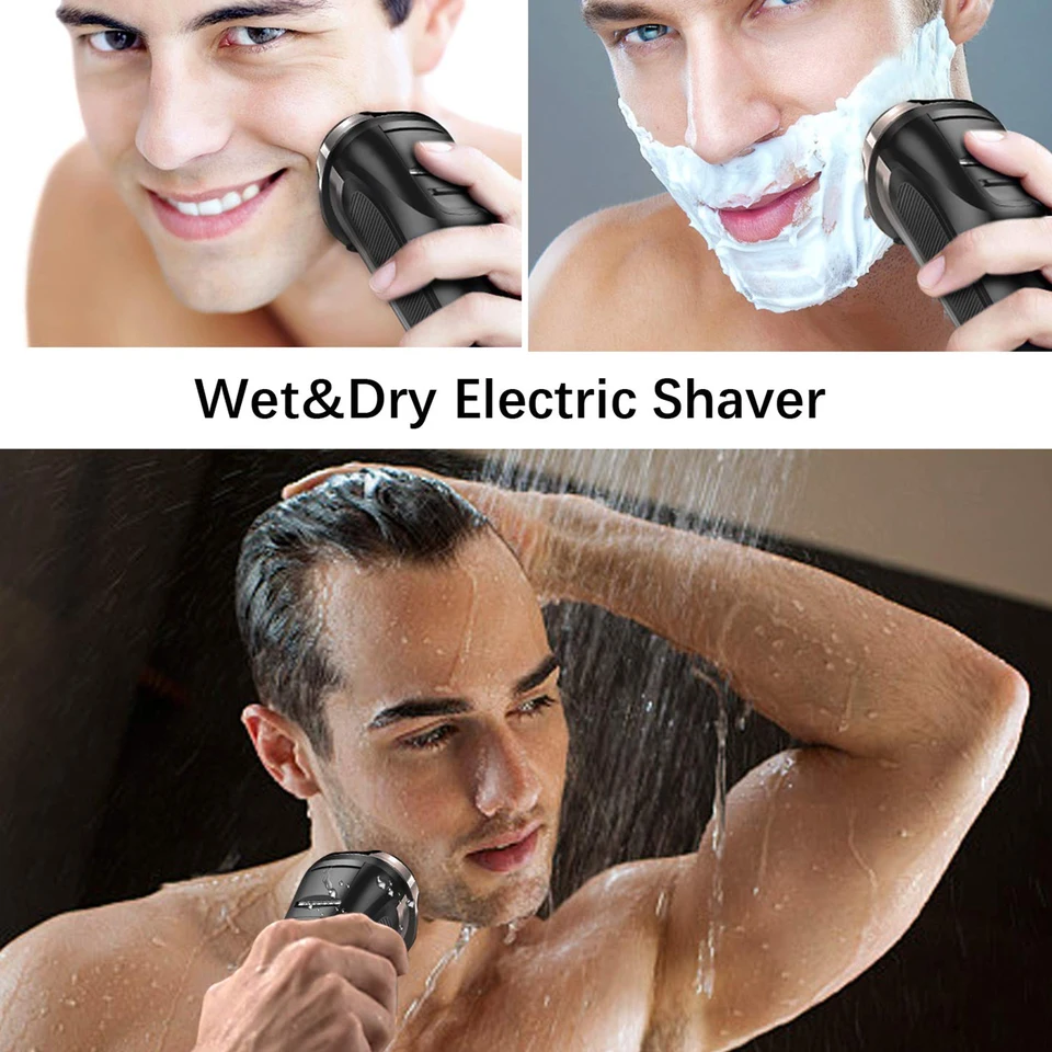 2025 New Beard Shavers For Men Razor Cordless USB Rechargeable Triple Blades Electric Shaver Waterproof FK-373_voghion.com