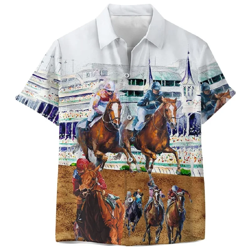 thumbnail image 1 of Camisas hawaianas con estampado 3D de animales divertidos para hombres y mujeres, camisa informal de manga corta con botones y corte relajado para playa, camiseta para hombre, 1 of 5