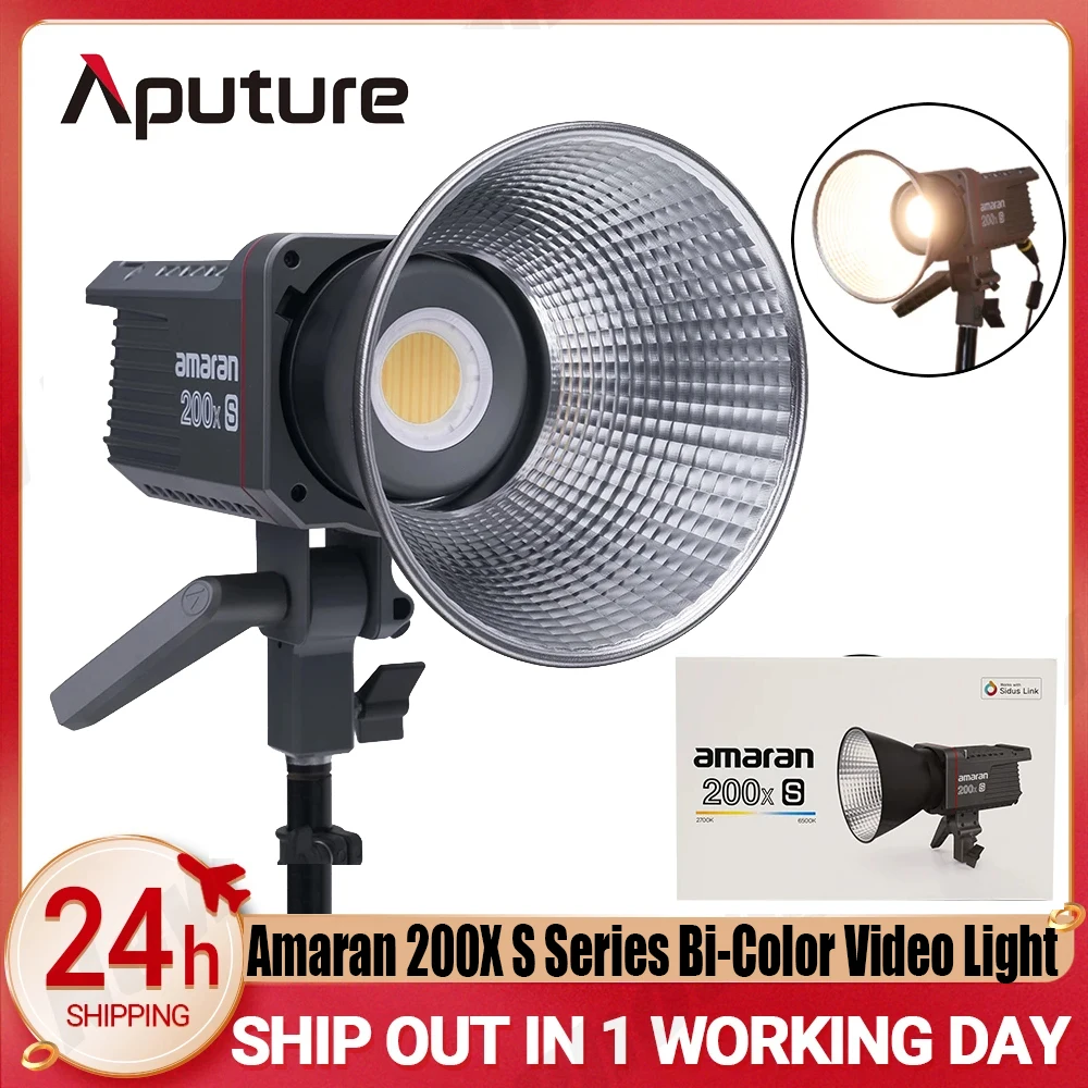 

Aputure Amaran 200X S Series 200W Bi-Color LED Video Light 2700-6500K Bluetooth App Control Photography Light Ultra Silent Fan