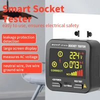 ZOYI Digital Smart Socket Tester Voltage Test Socket Detector US/UK/EU Plug Ground Zero Line Phase Check Rcd NCV test 1