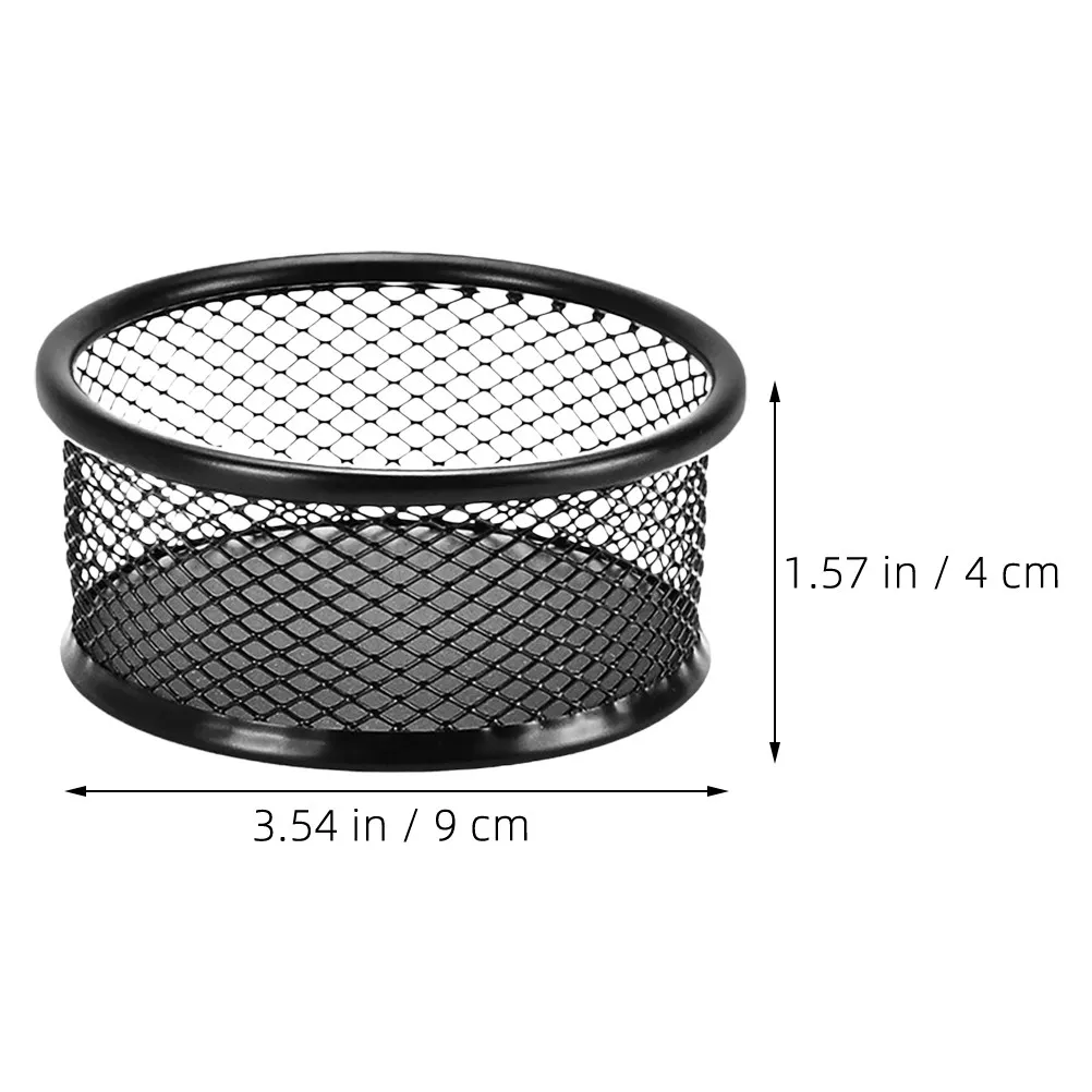 3Pcs 금속 메쉬 종이 클립 홀더 책상 정리용 소형 용품 공간 절약 우아하고 현대적인 데스크탑 클립 보관 랙 블랙