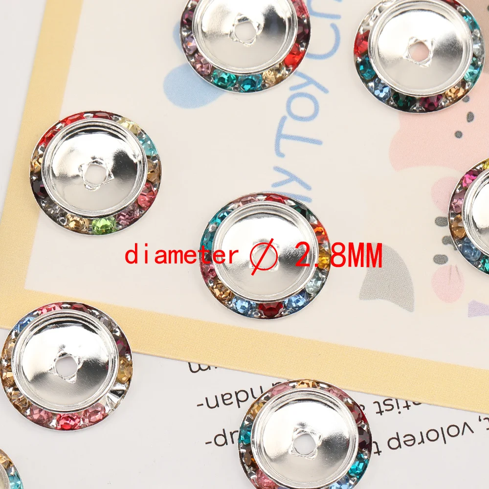 Cordial Design 100Pcs 20*20MM Jewelry Accessories/Hand Made/Wheel Shape/Jewelry Findings & Components/DIY Rhinestone Spacers - cordial