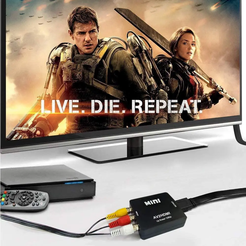  UPGROW Convertidor RCA a HDMI 1080P Mini CVBS a HDMI Convertidor  de audio de vídeo compuesto AV a HDMI Conversor Soporta NTSC PC Laptop Xbox  PS4 PS3 TV STB VHS VCR