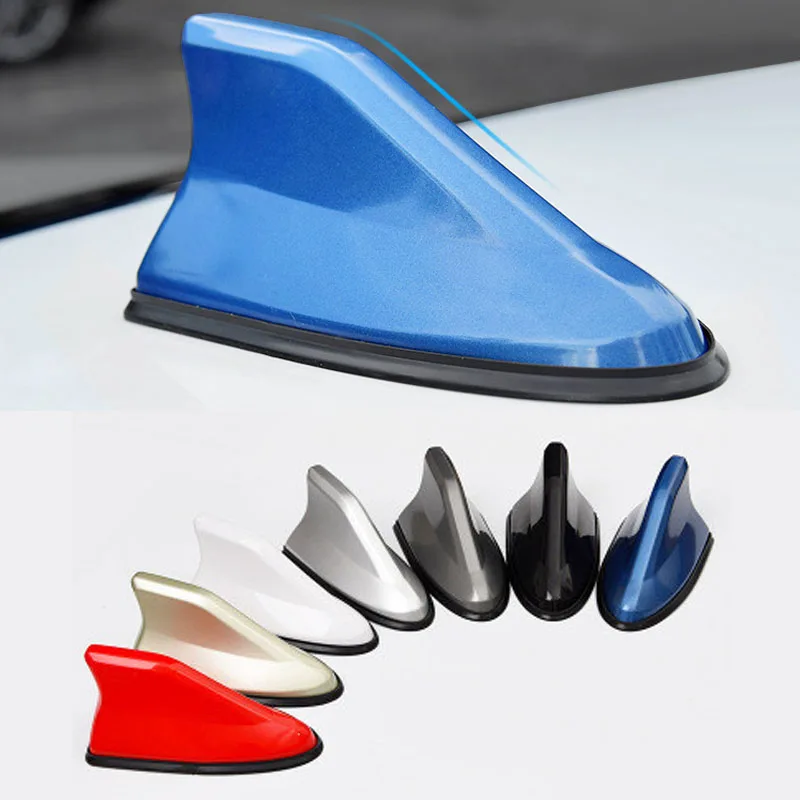 Car Antenna 16cm Universal Carbon Fiber Look Car Roof Top Mount Shark Fin