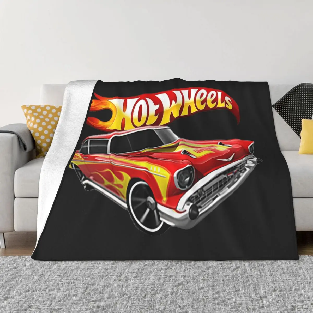 Ultra-Soft Flannel Car Pattern Throw Warm Racing Blankets for Bedroom Car  Sofa Blanket