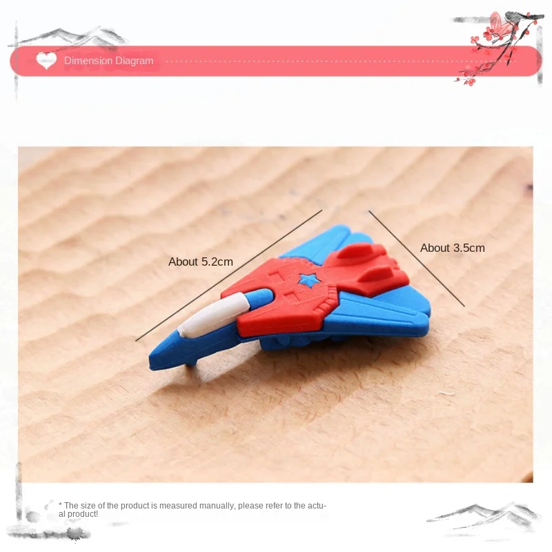 Pencil Eraser 4 Pcs Aircraft Eraser Cartoon Student Learning Supplies Small Gifts School Stationery Office Supplies