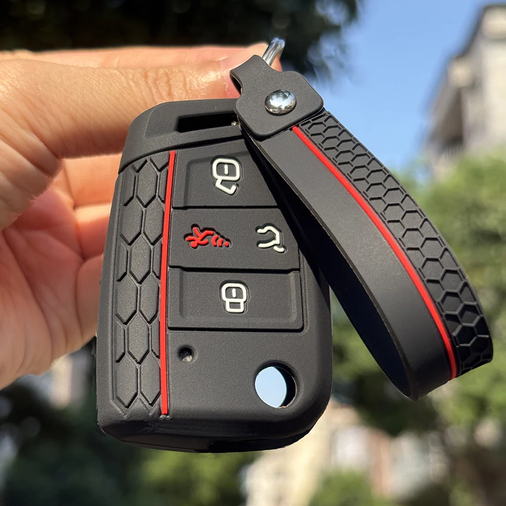 Premium Silicone Key Fob Cover - 4-Button Design