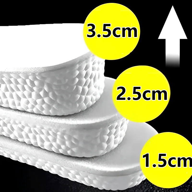 รูปสินค้า พื้นรองเท้ากีฬาเพิ่มความสูงความสูง1.5/2.5/3.5ซม. Insole Memory Foam ป๊อปคอร์สำหรับเท้าผู้ชายผู้หญิงออร์โทพีดิกส์รองเท้าแทรกดูแลเท้า