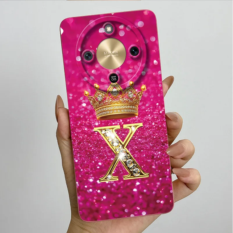 Fashion Initial Letter Couple Phone Case | Soft Silicone TPU Lens Protective Casing