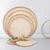 Handmade Weaving Bamboo Sieve Raft Round Dustpan DIY Decorative Fruit Bread Basket Kitchen Storage Trays Home Decor 1