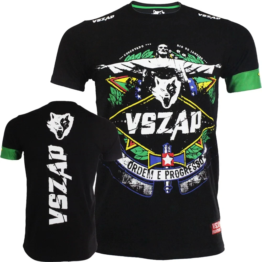 thumbnail image 1 of Camiseta de compresión 3D para hombre, camiseta de manga corta de jiu-jitsu brasileño, MMA, entrenamiento de boxeo, Muay Thai, camiseta informal de moda, 1 of 5