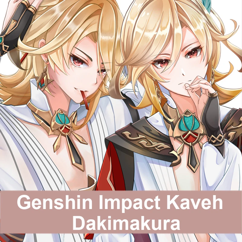 Anime Decor Pillow Case Genshin Impact Kaveh Dakimakura Waifu