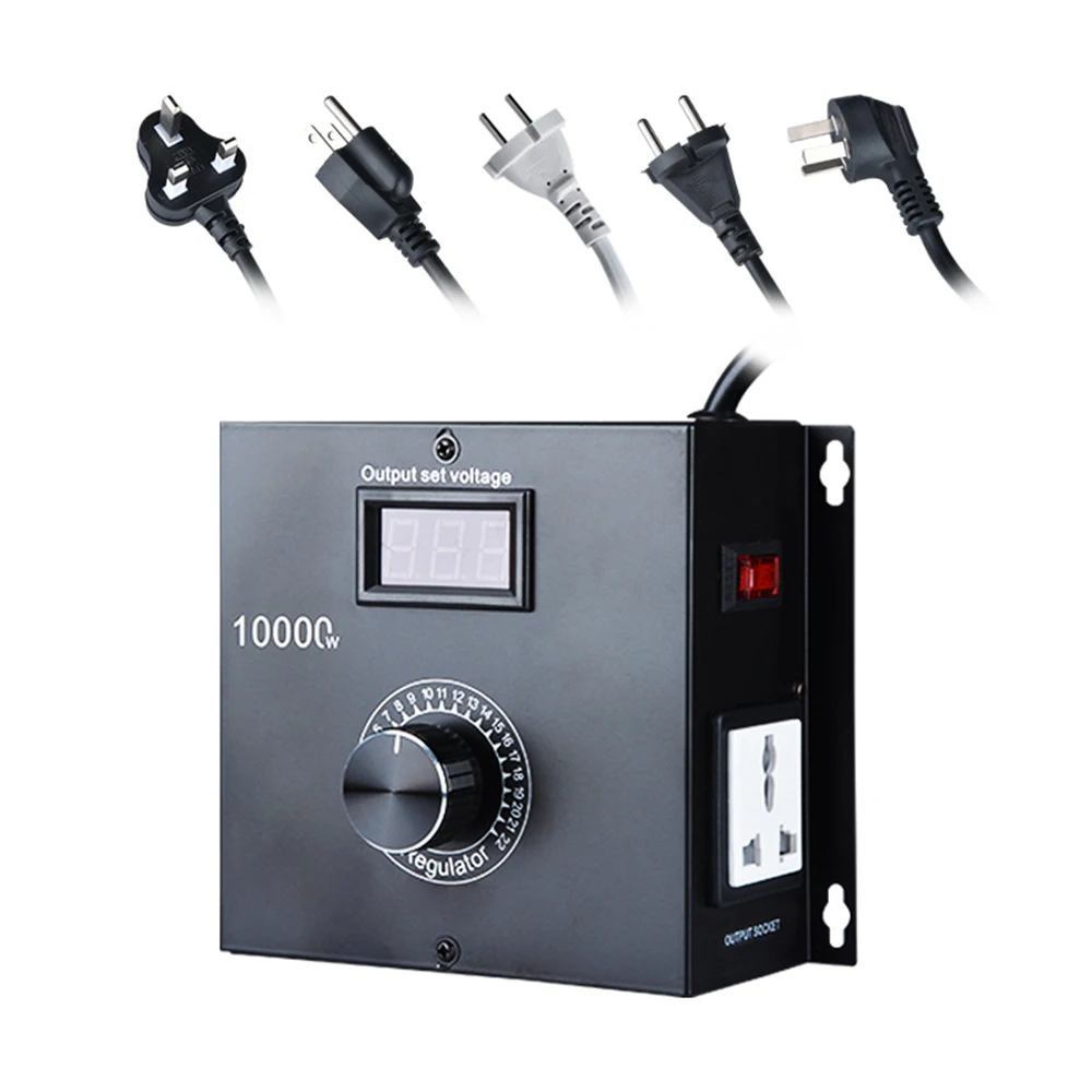 Controlador de Velocidade ac 110v 220v 25a Regulador de Potência de Tensão Scr Adequado para Roteador Ventilador Motor Elétrico Reostato Snt10000 w