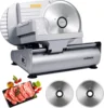 Meat Slicer, Electric Deli Food Slicer with Two 7.5'Removable Stainless Steel Blades and Pusher, Cheese Fruit Vegetable Bread Cu 1