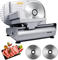 Meat Slicer, Electric Deli Food Slicer with Two 7.5'Removable Stainless Steel Blades and Pusher, Cheese Fruit Vegetable Bread Cu 1