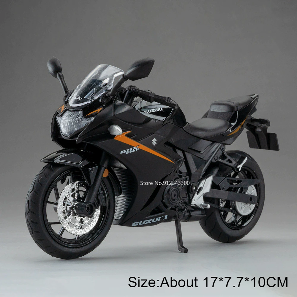 1:12 Scale Suzuki Motorcycle Model Toy with Shock Absorption - Cross-Country Motorbike Hobby Ornament