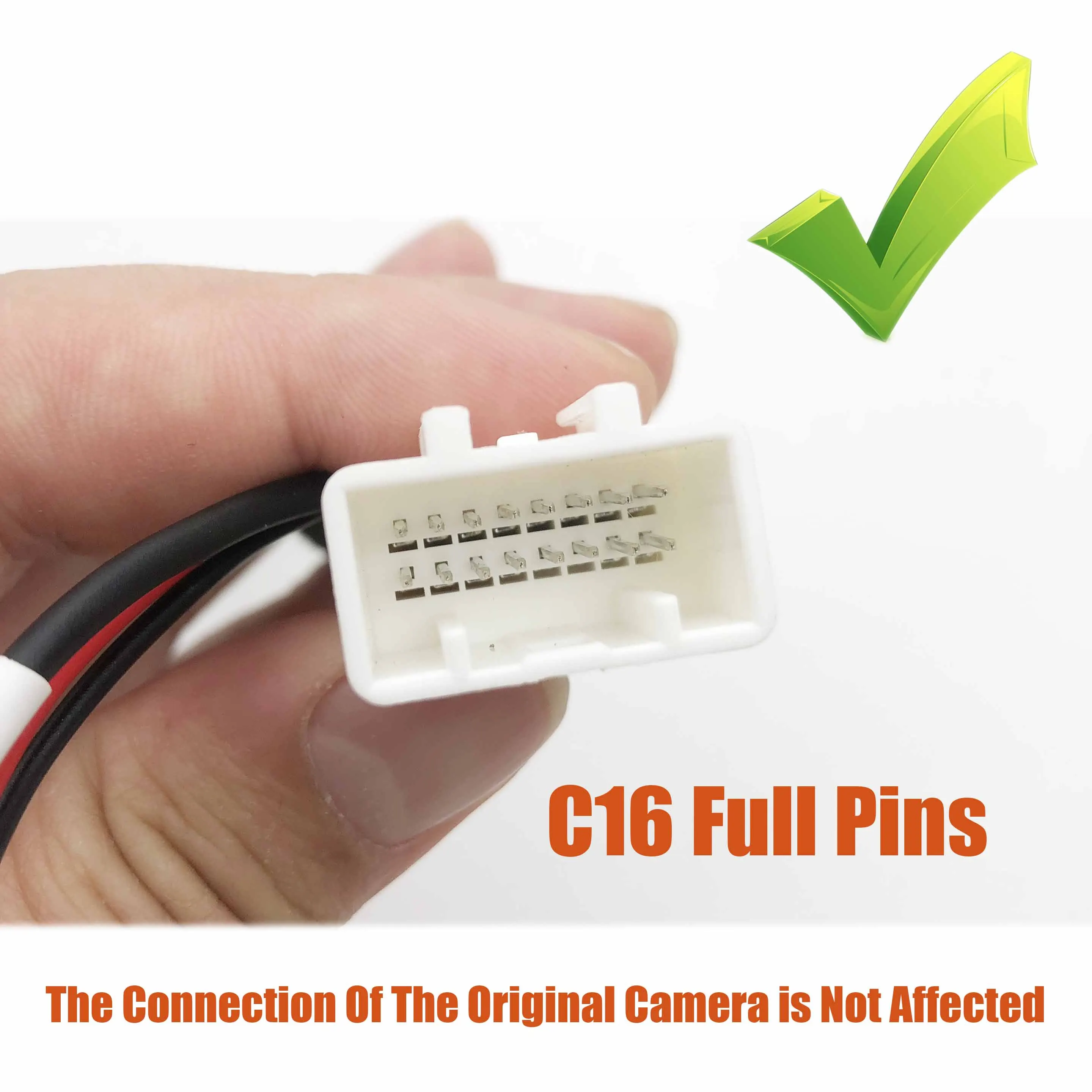 Qiilu Cavo Adattore Per Telecamera Posteriore Auto QL06032 – 24cm, Per VW 5 6 MK5 MK6 B6 Con RCD330 - 5