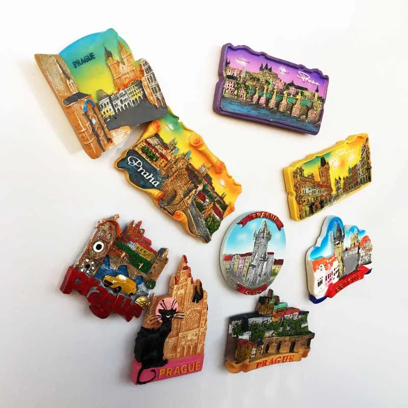 Description Picture 4 of itemCzech Republic Tourist Souvenirs Fridge Magnets Prague Travelling Fridge Stickers Magnetic Stickers for Message Board Nice Gifts