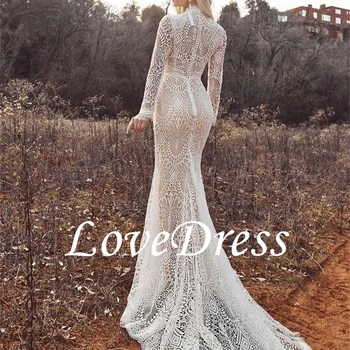O Neck Mermaid Wedding Dresses For Women Lace Appliques Simple Backless Wedding Gowns Simple Chiffon Vestidos De Noiva
