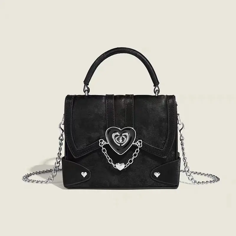 

New Niche Designer Luxury Retro College Style Small Square Bag Exquisite And Versatile Sweetheart Cute Box Bag Trendy Chain Bag